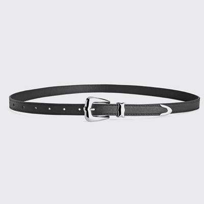 Women's Jeans with Pin Buckle Decorative Thin Waist Belt