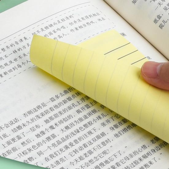 Ästhetischer Haftnotizblock mit Linien, verbessert die Produktivität, weit verbreitet, tragbar, neutral, Boho-Stil, selbstklebende Notizblöcke, liniert