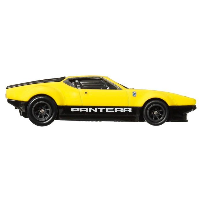 Hot Wheels Boulevard De Tomaso Pantera Gruppo 4 Vehicle Toy Car, Yellow, 1/64 Scale