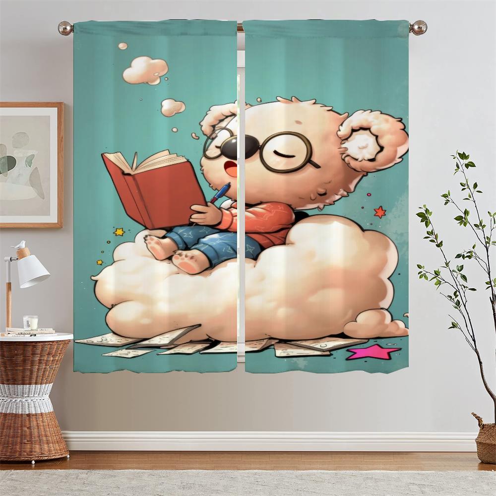 

Тюль Koala Fantasy на кухонных шторах для гостиной Готовые шторы Дешевые вещи с бесплатной доставкой для дома Завитки Перегородка W50xH70cmx2pcs-CL