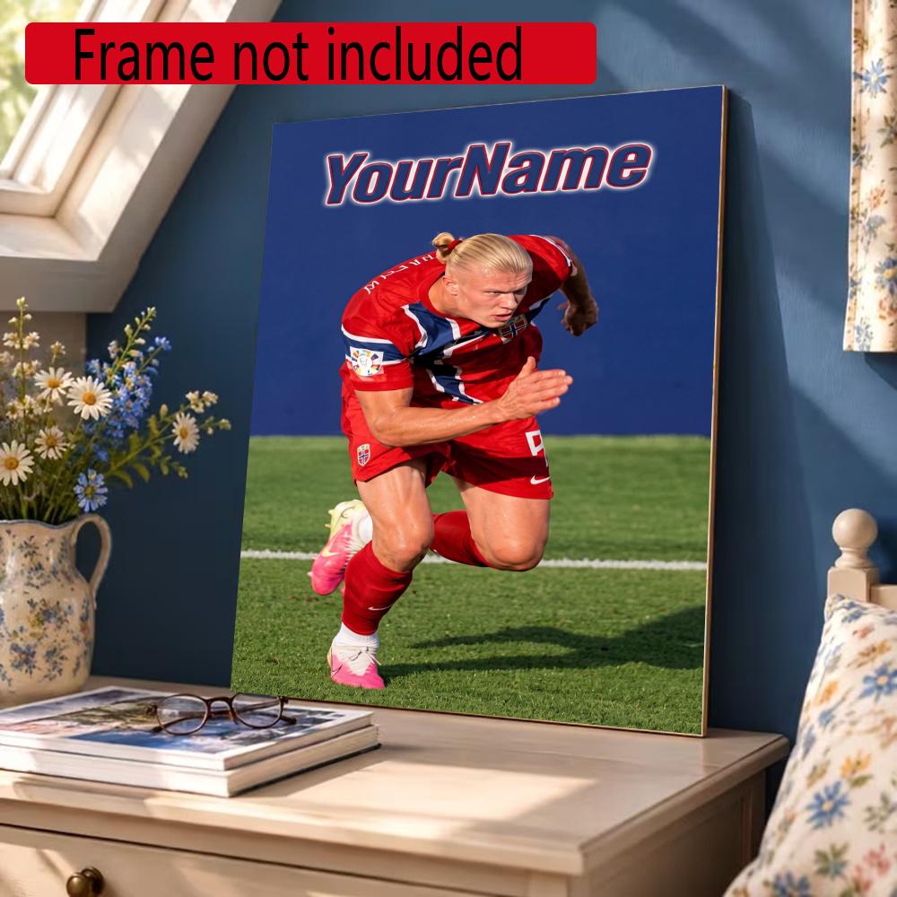 Haaland Customize Your Name Diamond Painting Round Diamond Diy Frameless Holiday Artwork Suitable For Home Office Wall Decoration