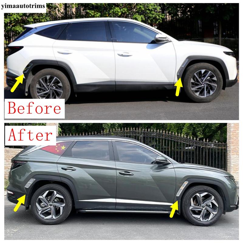Car Body Front Rear Wheel Side Fender Eyebrow Panel Cover Trim ABS Chrome Accessories Fit For Hyundai Tucson NX4  - 2026