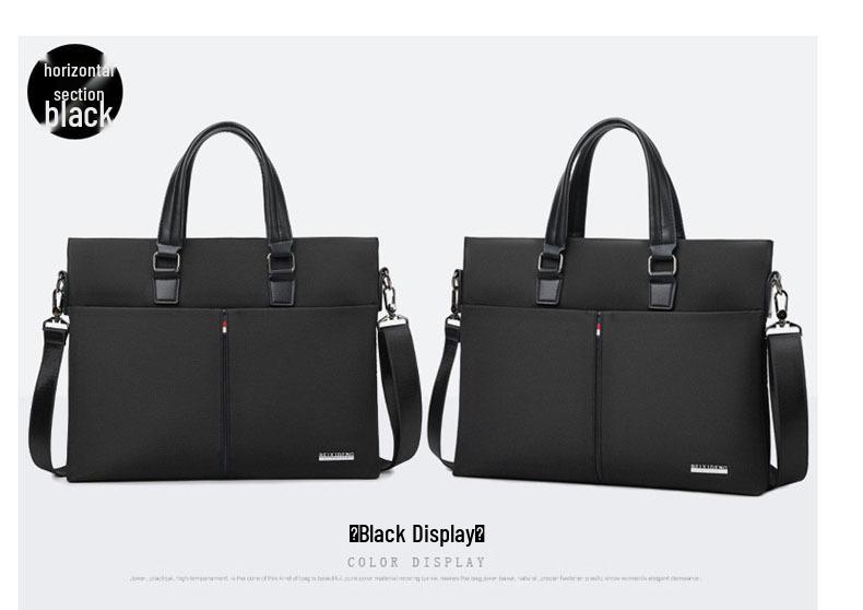 Men's Oxford Cloth Briefcase Crossbody Shoulder Bag Gift and Document Holder