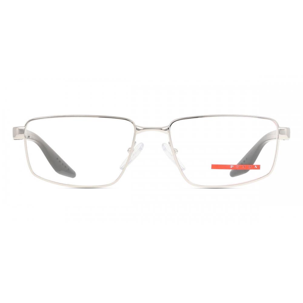 Prada Linea Rossa Men Eyeglasses Ps 52rv 1bc1o1 Silver/55-17-145