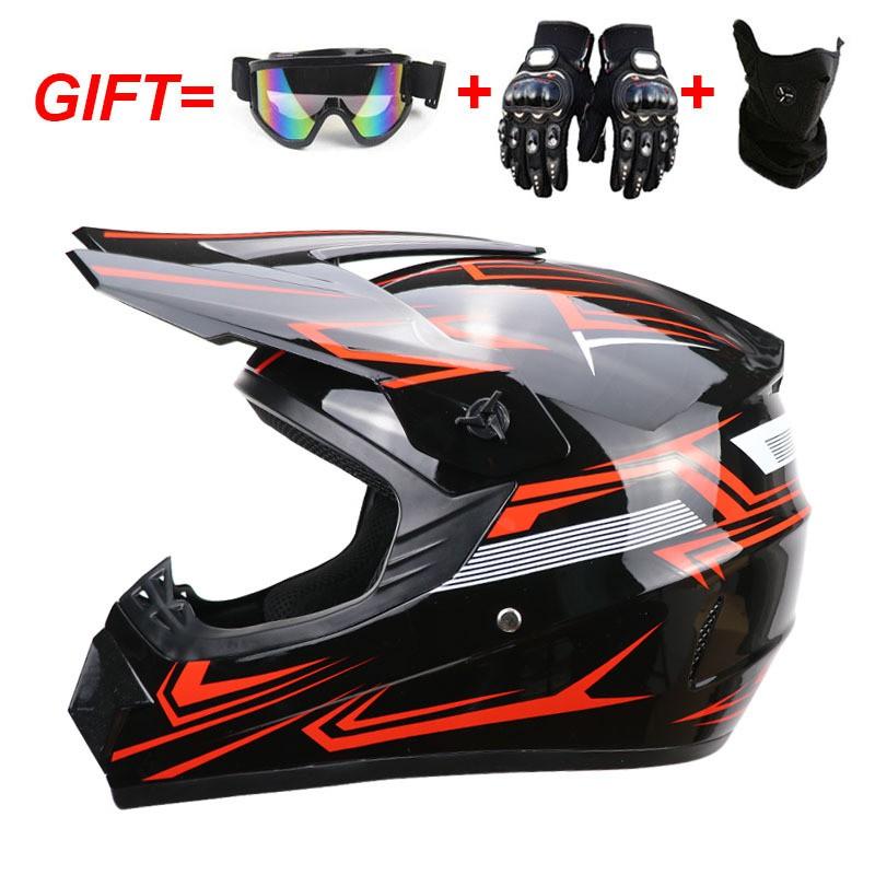 Full Face Motorcycle Helmet Off-Road ATV Dirt Bike Downhill Mountain Karting Adult Unisex ABS Safety Gear