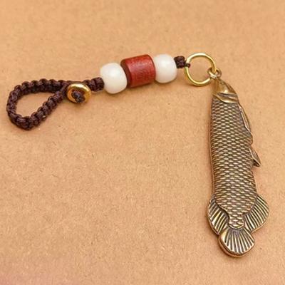 1 breloque rétro en laiton en forme de poisson, pendentif, ornement miniature, porte-clés, bijoux, décoration de la maison, cadeau souvenir