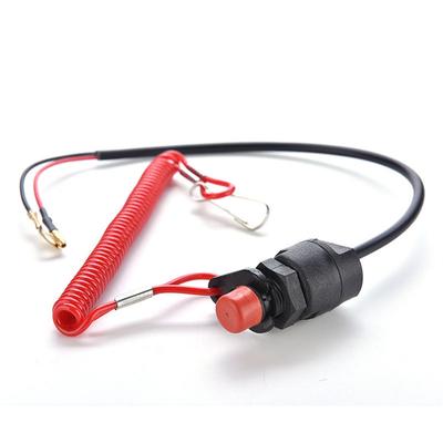 12V Outboard Boat Motor Emergency Kill Stop Switch W/ Safety Tether Lanyard Cord