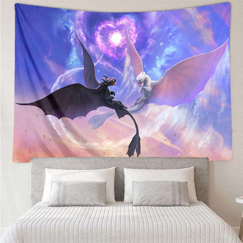 Dragon's Glimmering Fish Tapestry Hanging for Bedroom,Livingroom, Playroom,Decor Art Room Wall Tapestry Holiday and Birthday Gifts