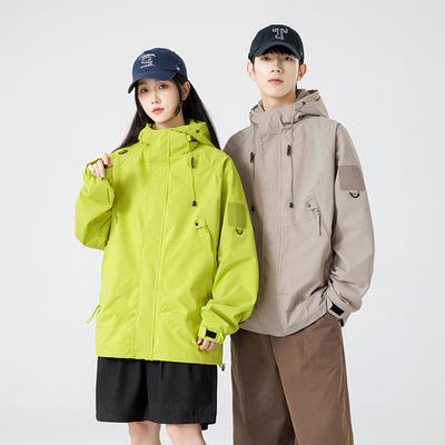 Spring and Autumn Outdoor Jacket Windproof Waterproof Jacket Hooded Tooling Casual Couple Jacket Jacket