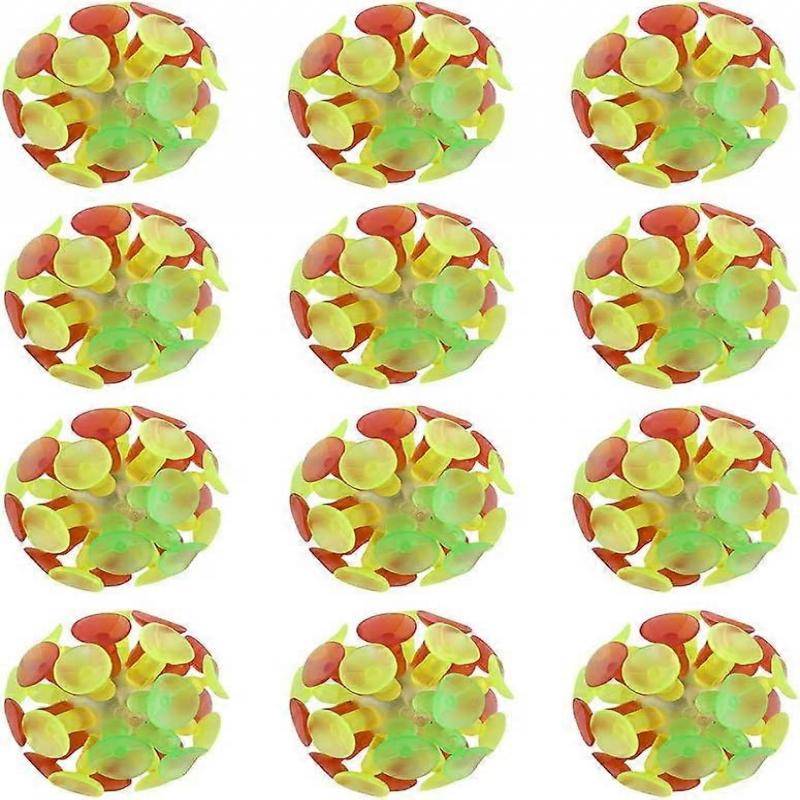 12PCS Suction Cup Ball Toy Parent-Child Interaction Sucker Ball Kids Plaything Party Toy for Children Kids