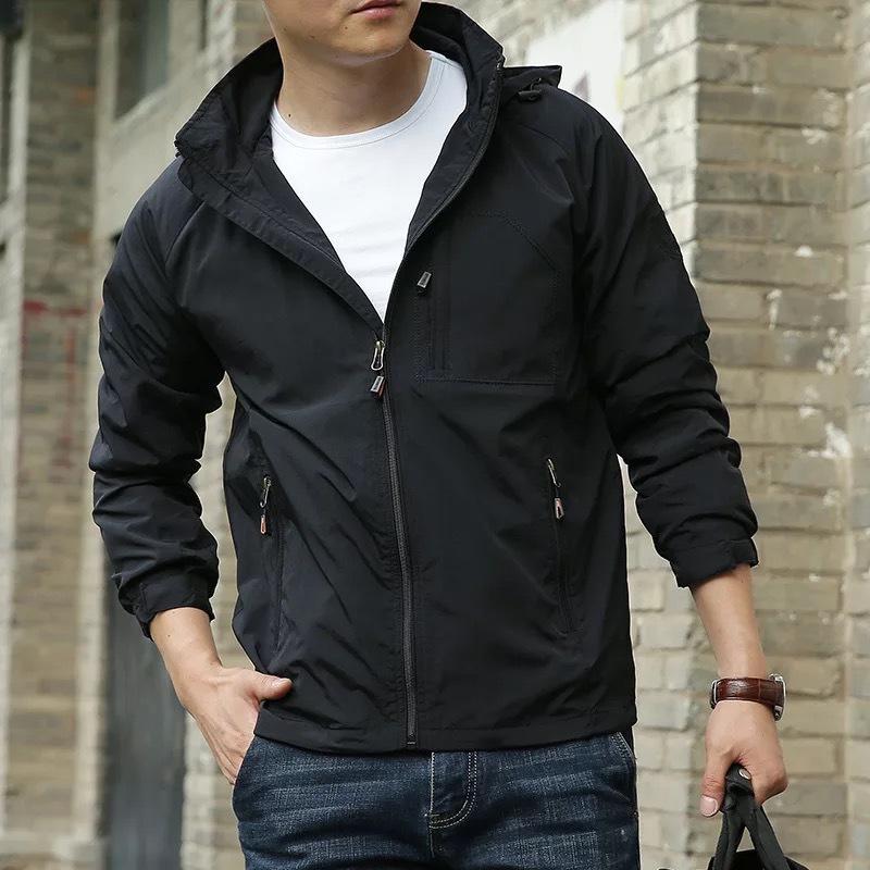 Men's Thin Hardshell Outdoor Army Assault Hooded Mountaineering Clothing Windbreaker Jacket Men's Coat