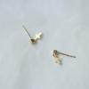 925 Sterling Silver Plated 14K Gold Mini Cross Stud Earrings for Women Korea Temperament Versatile Jewelry