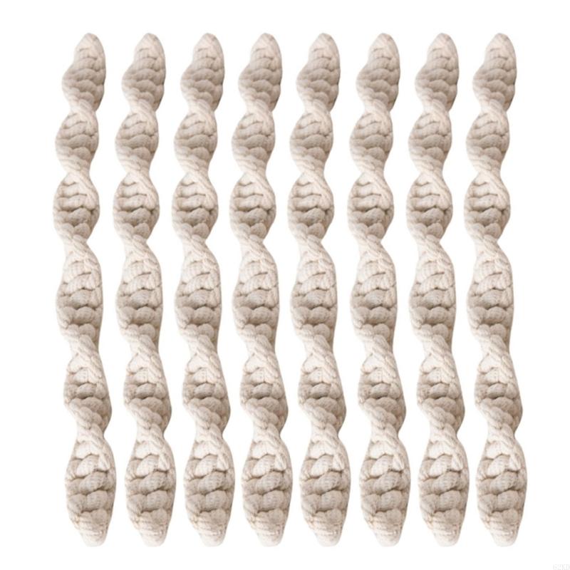 62KD Friendly Jutes Curtain Tiebacks, 8Pieces No Drill Required for Easy Installs Living Space