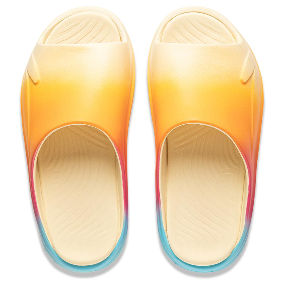 LiNing Soft Slipper Versatile Comfortable Trendy Thick Sole Height Increasing Non-Slip Wear-Resistant Breathable Lightweight Slide Sandals AGAU003-5