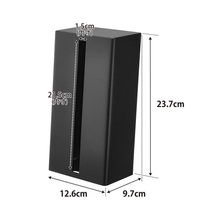 Yamazaki Tissue Stand Black W12.6x9.7x23.7cm Tower 1441