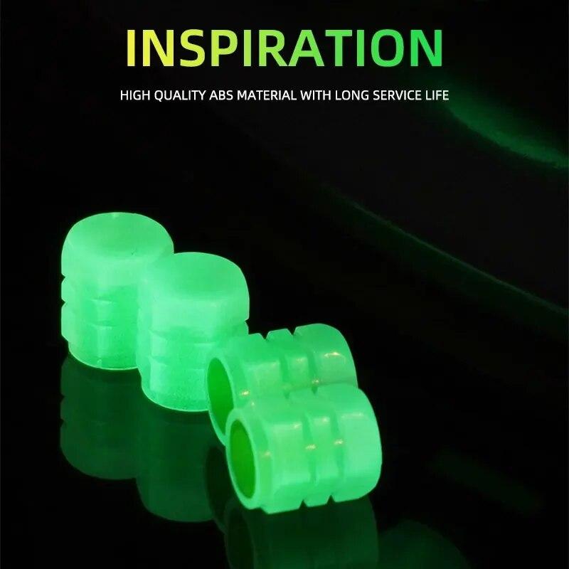 8 STÜCKE Leuchtende Ventile Motorrad Fahrrad Fahrrad Auto Rad Reifen Nabenkappe Fluoreszierend NachtleuchtendLeuchtende Ventilkappenzierde