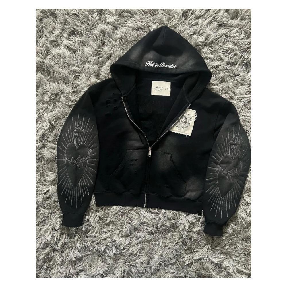 Y2K Harajuku New Fashion Letters Embroidered Loose Sweater Hoodies Street Retro Hip Hop Popular Casual Joker Sports Hoodies