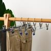 10pcs Multifunctional Trouser Rack Clip Stainless Steel Strong Telescopic Traceless Clothes Hanger