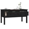 Vidaxl Stolik Kawowy, Czarny, 102X49X55 Cm, Lite Drewno Sosnowe