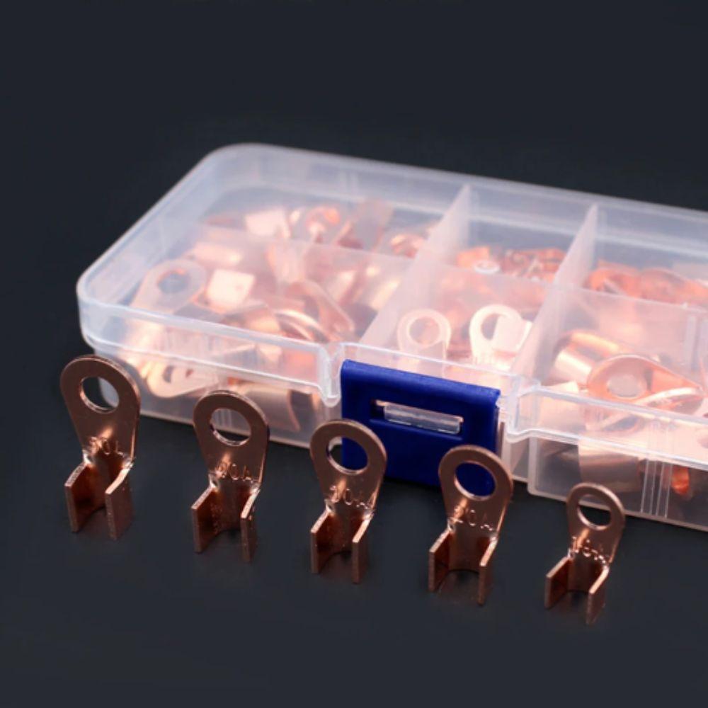OT Type Wire Terminal Red Copper Binding Post Sheet Terminal Open Mouth Cable  Wire Wiring