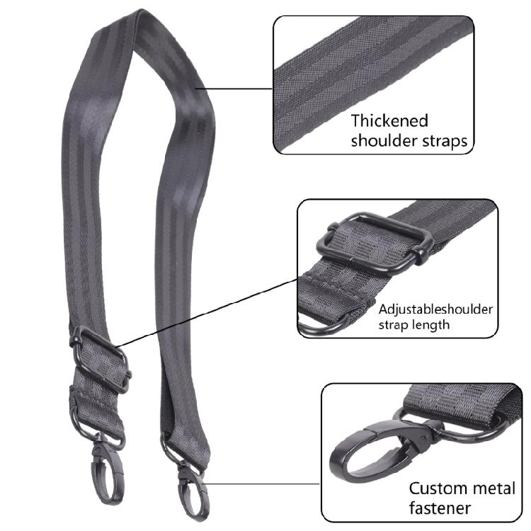 Ergonomic Shoulder Strap For Handbags Instrument 134cm Adjustable Length Rotating Clips Weight Distribution Support