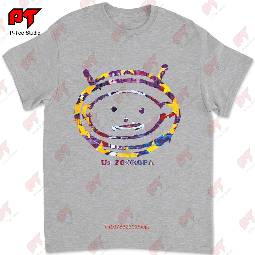 U2 Zooropa 93 Logo Vzácné Irská Rocková Alternativní Kapela Bono Unisex Pánské Tričko B0FQ