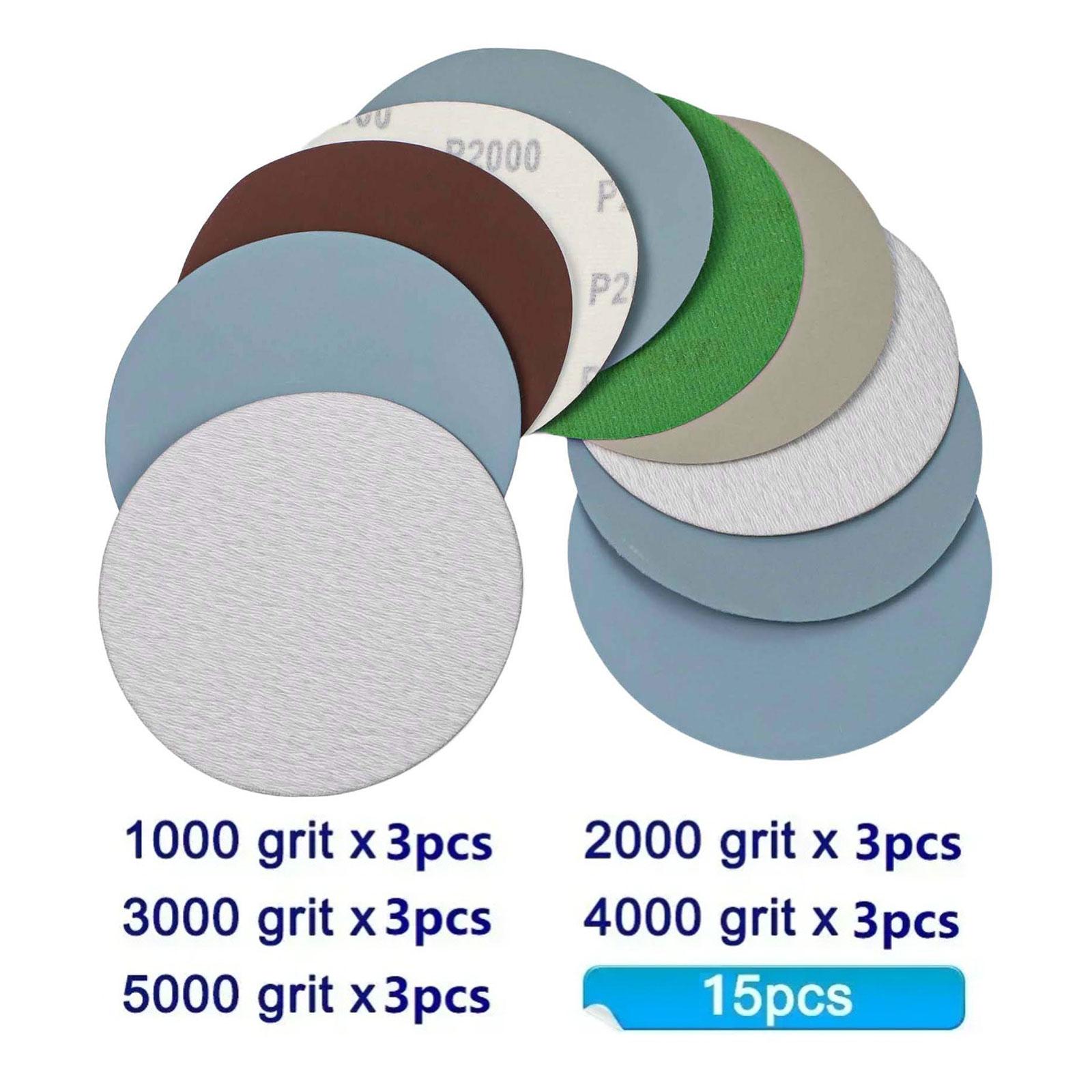 

15/25PCS 1000 To 5000 Grit Sandpaper 5 Inch 125mm Water Sandpaper Polishing Sanding Discs For Car Metal Wood Abrasive Tools