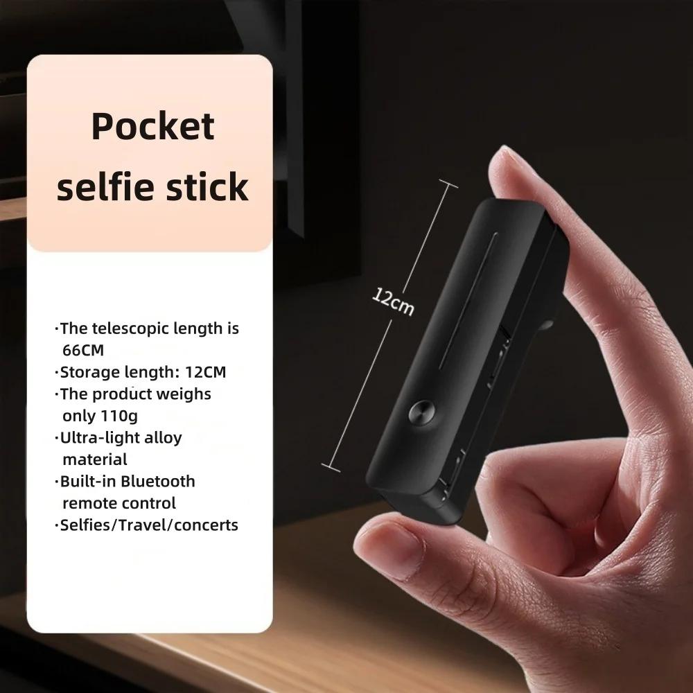 Portable Mini Selfie Stick Bluetooth Remote 360° Ratatable Retractable Rotation Foldable Handheld Bracket for Video Live Holder