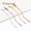 2/5/10Pcs 18K Gold Color Extension Extended Tail Chains with Lobster Clasps Connectors For Jewelry Making DIY Bracelet Findings