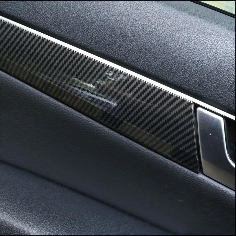 Carbon Fiber Interior Door Handle Panel Strips Trim for Mercedes Benz C Class W204 2007-2014 Car Accessories