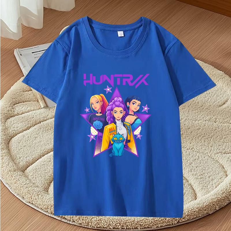 Kpop Dämonenjäger Mädchen Grafik T-Shirts Männer Frauen Übergroß 100% Baumwolle Mode Anime Kurzarm Sommer Print Unisex Oberteile
