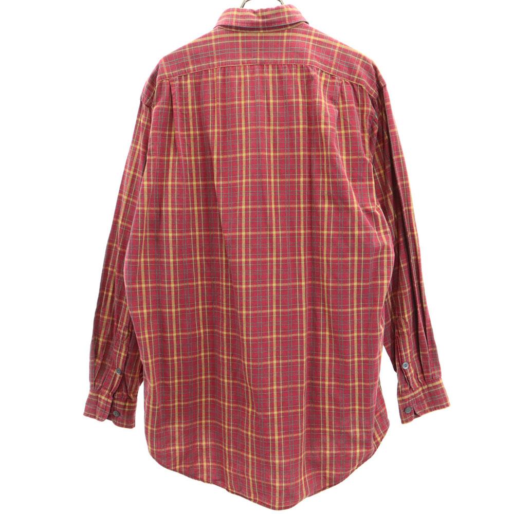 RRL 90s Initial tag Red 3 stars Old Check Pattern Long sleeve shirt Men's Used