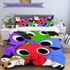 3pcs Rainbow Friends3 Pattern Bedding Set Duvet Cover Set Includes Duvet Cover &pillowcases, Perfect All Season Bedroom Decoration & Gift