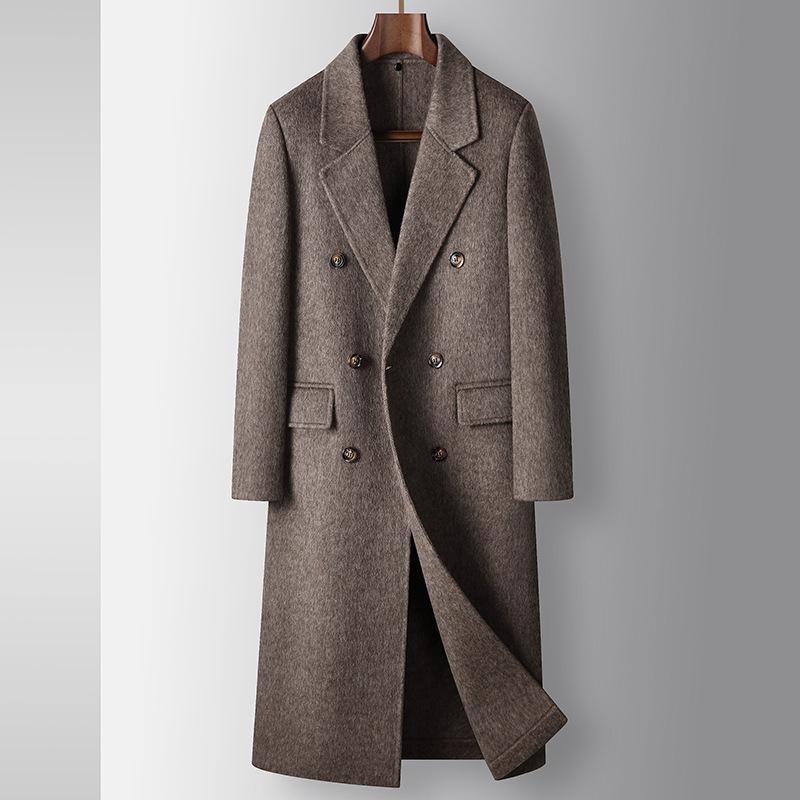 Men`s Double Breasted Wool Blend Trench