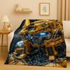 HD Cartoon T-Transformers Optimus Prime Bumblebee Flannel Blanket,Soft Warm Plush Throw for Home Bedroom Bed Sofa Cover Office