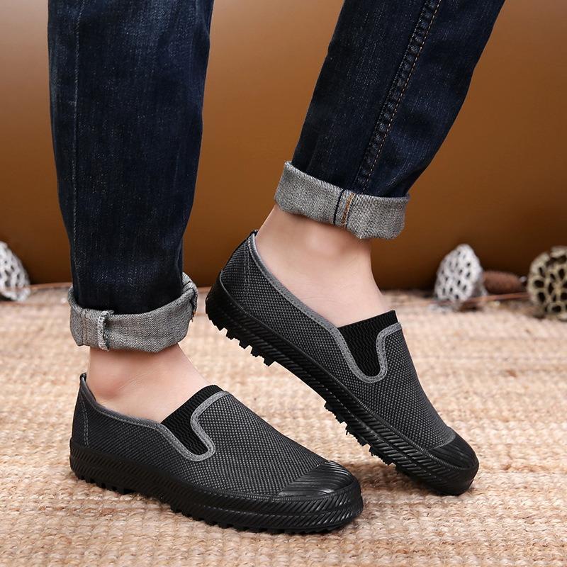 Labor Shoes Labor Insurance Shoes Liberation Shoes Men's Safety Shoes Construction Anti-smashing Work Shoes Breathable Thick Sole Wear-resistant