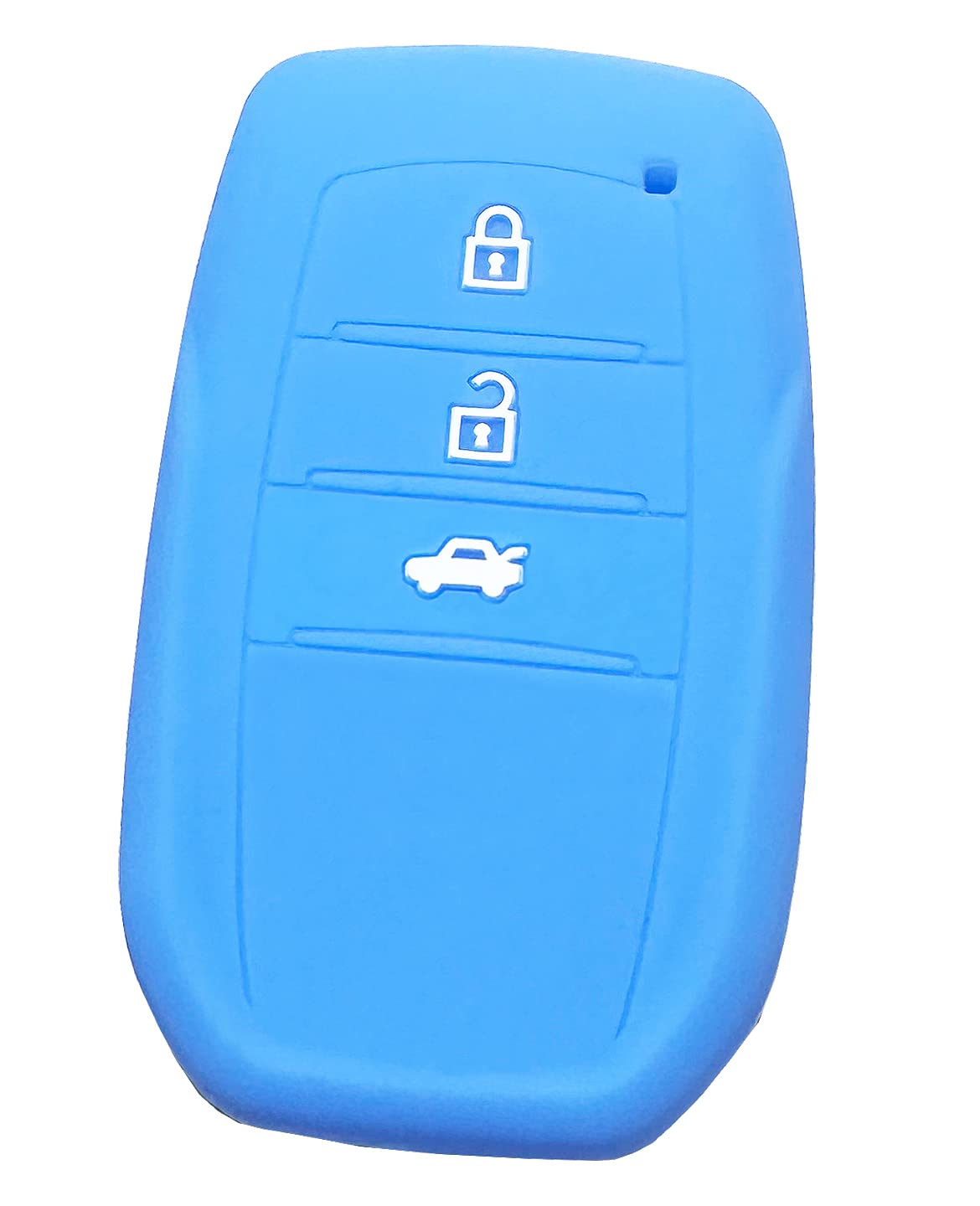 

IKT Silicone Cover for Toyota Cars Smart Key 3 Buttons Light Blue / New синий