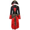 Weibliches Karibik-Piratenkapitän-Cosplay-Kostüm Halloween-Anzug Gotischer Jack-Frauen-Faschingskostüm Rollenspiel Cosplay-Anzug Fancy
