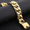 Luxury Gold Color Man Bracelet Snap Button Men's Jewelry Polished 316L Stainless Steel Men's Bracelets Bangles Mannen Armband