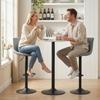 Set of 2 Leathaire Tub Bar Stools - Grey