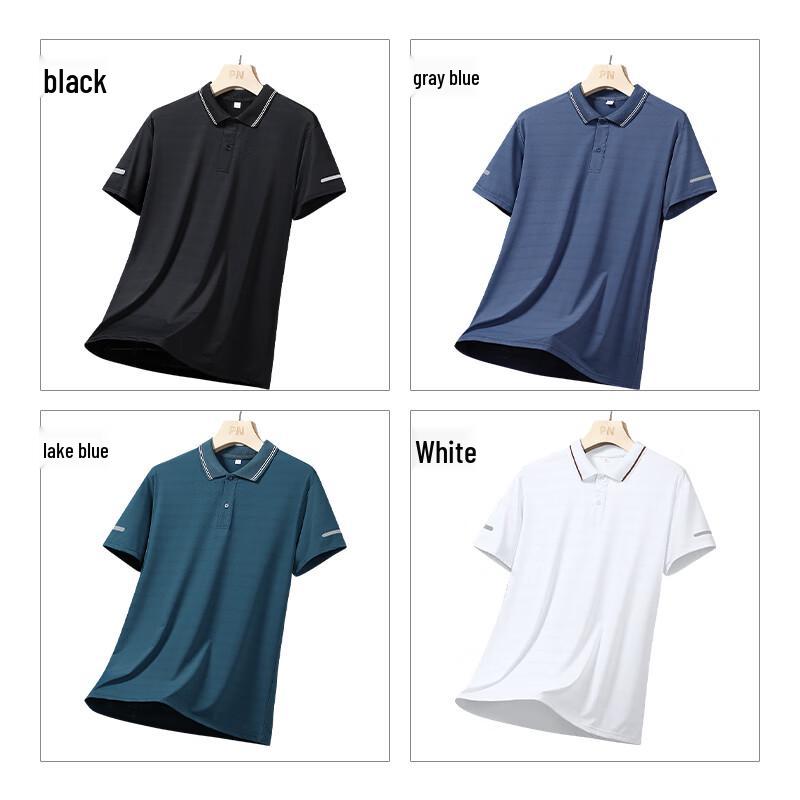 ROMON Men's Ice Silk Quick-Dry Polo Shirt