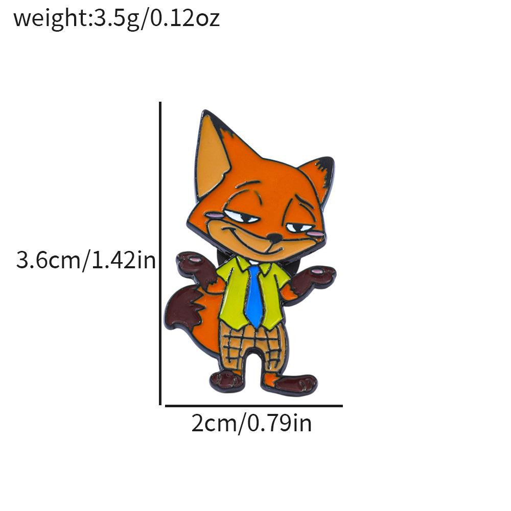 28 Spot Crazy Zootopia Metal Badge Nick Fox Judy Rabbit Alloy Enamel Brooch Hot Sale