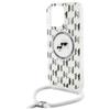 Karl Lagerfeld Klhmp16Lhckcklct Iphone   16 Pro 6.3 Transparent Hardcase Iml Crossbody Monogram Karl & Choupette Head Magsafe