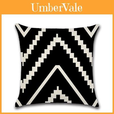 Timeless Design Black White Geometric Waves Cushion Cover For Stylish Homes