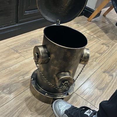 Retro Vintage Požární hydrant Koš na odpadky, Kuchyň Domov ren's Pokoj s' Osobnost Železný Umělecký Koš s Vložkou Rustikální Industriální Styl, Požární Hydrant Odpadkový Koš