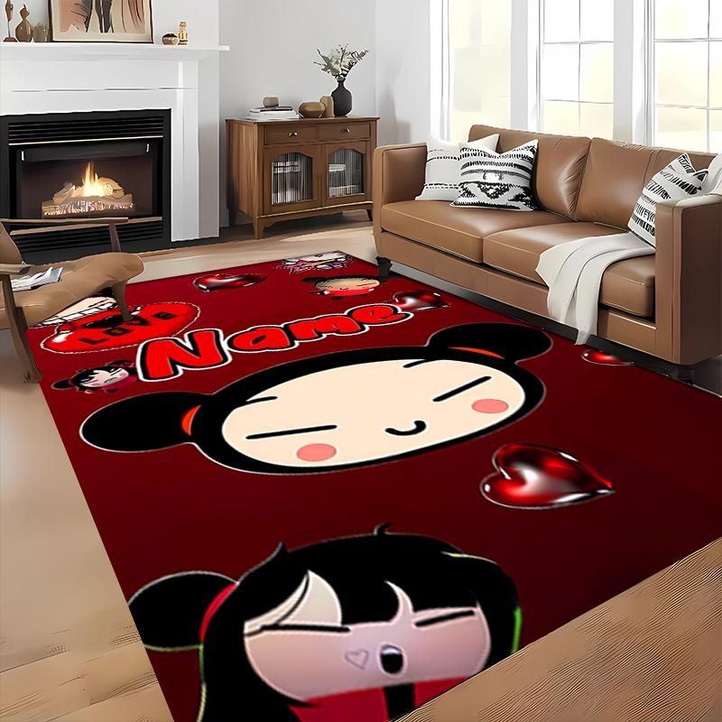 Custom Personalization Pucca Area Rug - Perfect For Kitchen, Bathroom,Laundry Room Decor Large Size Available,Gift All Seasons