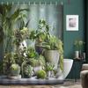 Whimsical Greenery and Kittens Shower Curtain - Adorable Bath Decor, Perfect for Those Who Love Cute and Nature-Inspired Desig