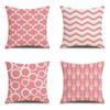 Nordic Geometric Decorative Pillow Sofa Cushion Cover Modern Home Decor Square Pillowcase Peach Skin Pillowcase