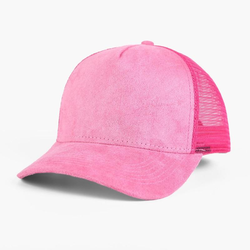 Unisex Suede 5-Panel Structured Baseball Cap With Mesh Back Breathable Sun Hat Outdoor Sports Casual Wear