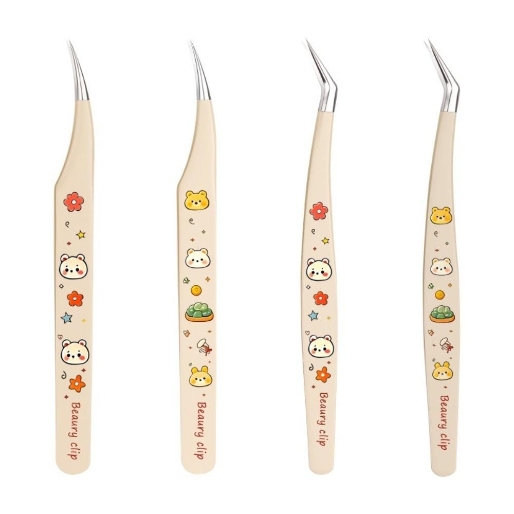 Stainless Steel Curved Stickers Tweezers Journal Scrapbooking Tweezers DIY Craft Beading